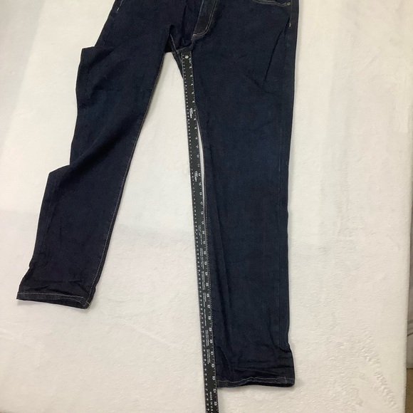 Wrangler Men’s Slim Fit Jeans Taper Dark Wash Rinsed Selvedge Size 36 x 34 - Picture 5 of 8